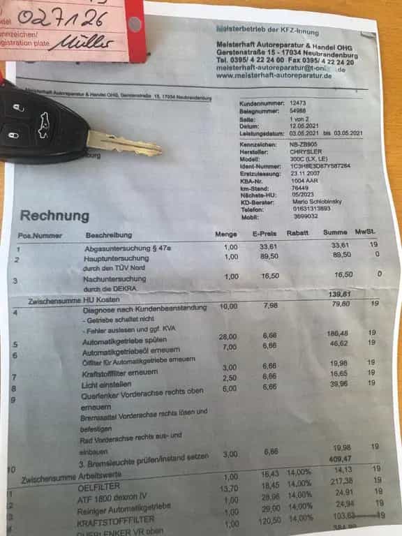 Chrysler 300C 3.0 CRD*GARANTIE*VOLL AUSSTATTUNG*TÜV* 11/2007-photo-34