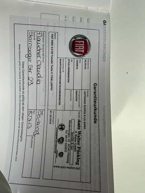 Fiat 500 S Cabrio 77 KW 105 PS 1 Hand HU NEU 10/2016-photo-9