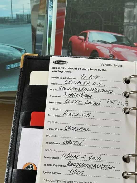 TVR Chimaera 450 RHD 03/1999-photo-13