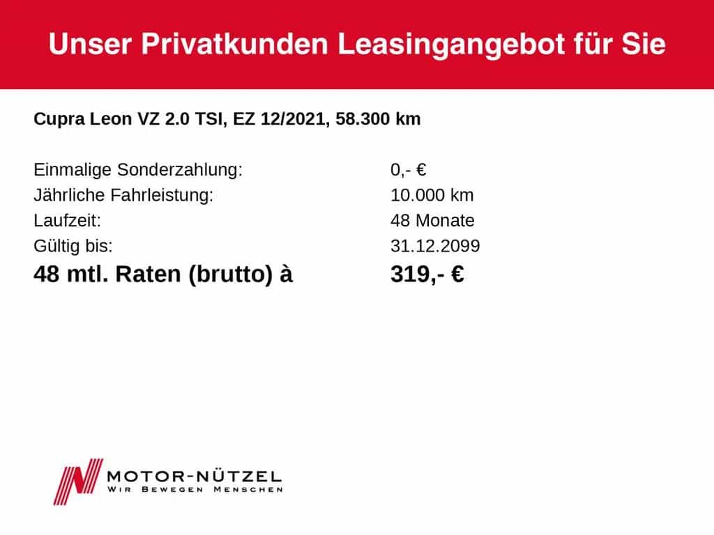 Cupra Leon VZ 2.0 TSI DSG 5JG+LED+NAV+ACC+DCC+SHZ+PANO 12/2021-photo-20
