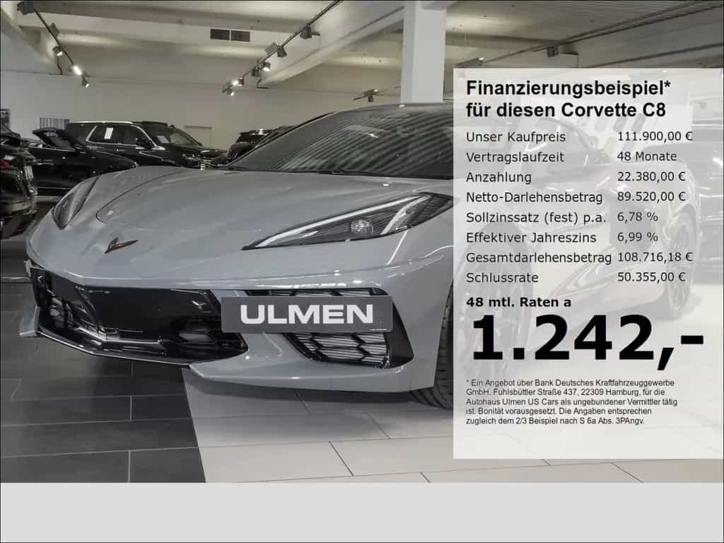 Corvette C8 Stingray Cabriolet 3LT Frontlift Vollausstatt 08/2025-photo-0