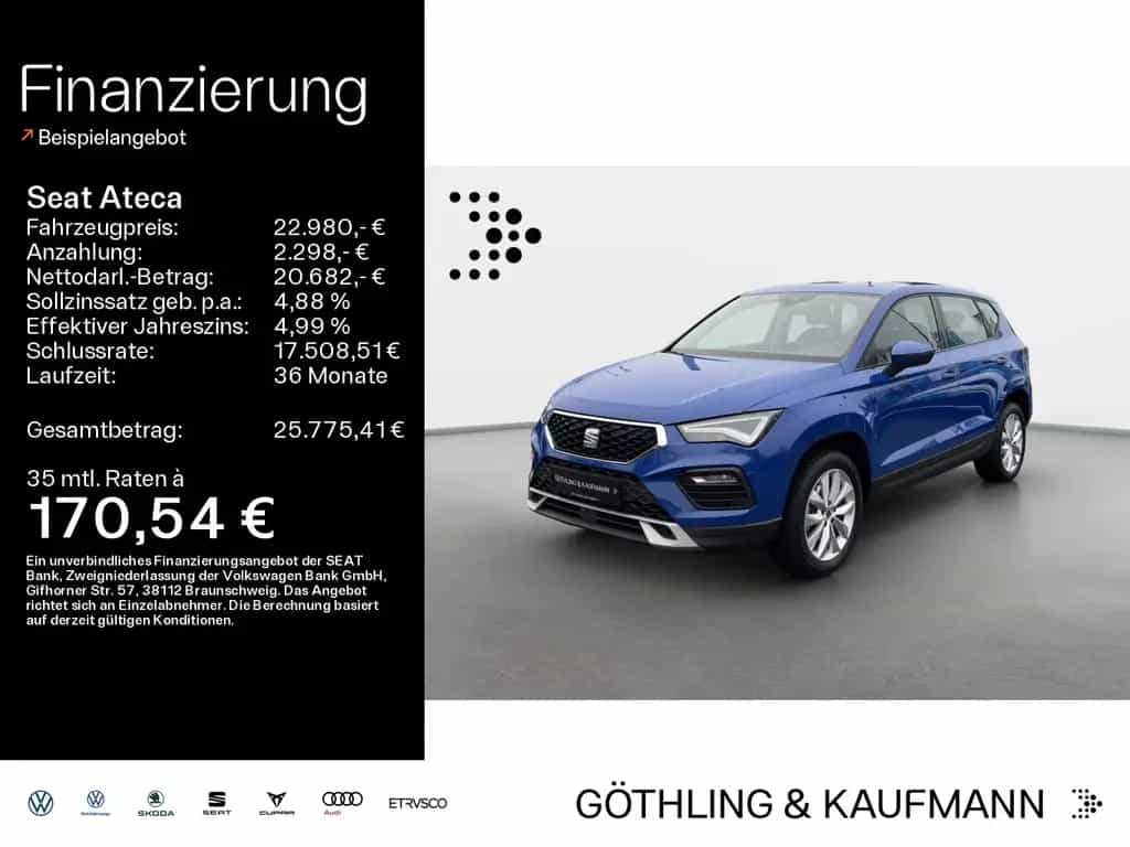Seat Ateca 1.5 TSI ACT Style DSG*PDC*KAM*LED*NAV*SHZ* 03/2023-photo-0