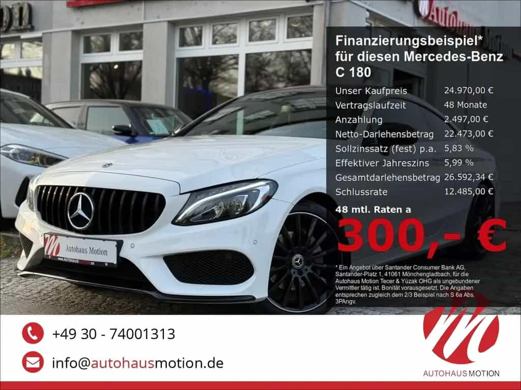 Mercedes-Benz C-Class 180 Coupe AMG Night Edition Pano Navi Kamera L 04/2018-photo-0