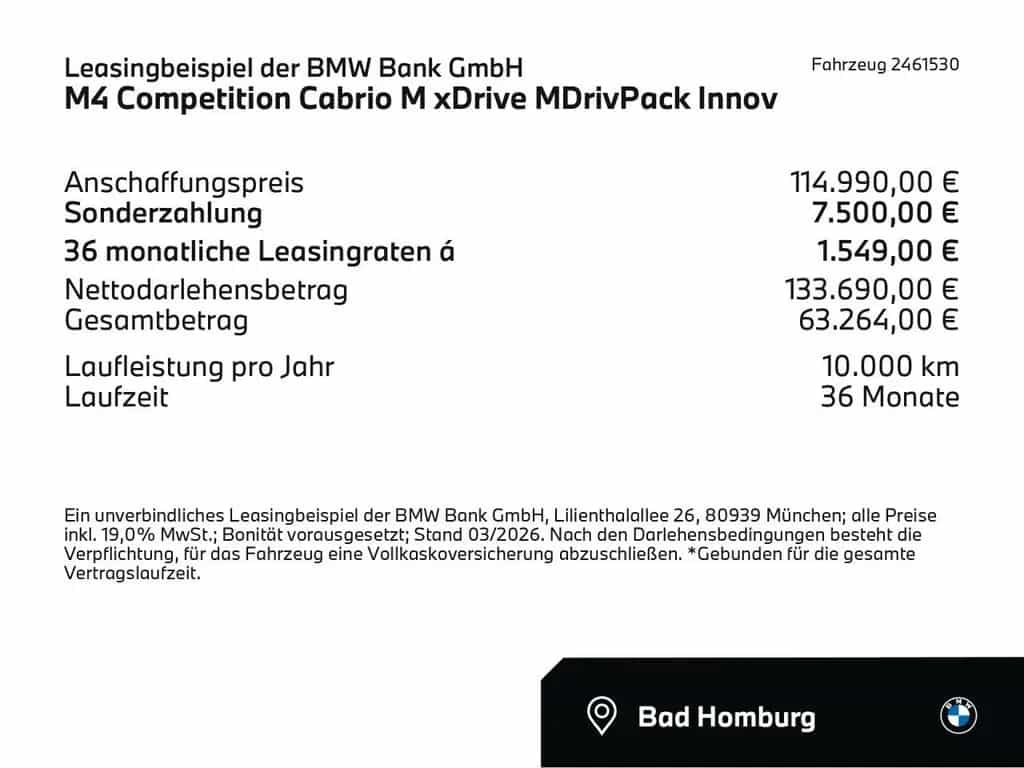 BMW M4 Competition Cabrio M xDrive MDrivPack Innov null-photo-1
