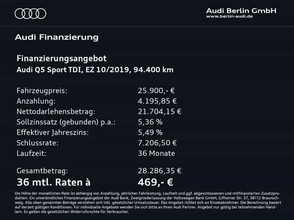 Audi Q5 Sport 40 TDI qu. S tr. STDHZG RFK SIDE B&O 10/2019-photo-1