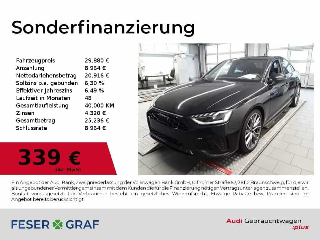 Audi A4 Lim 40 TDI qu S Line Int B&O,Matrix,Kamera,Le 02/2023-photo-0