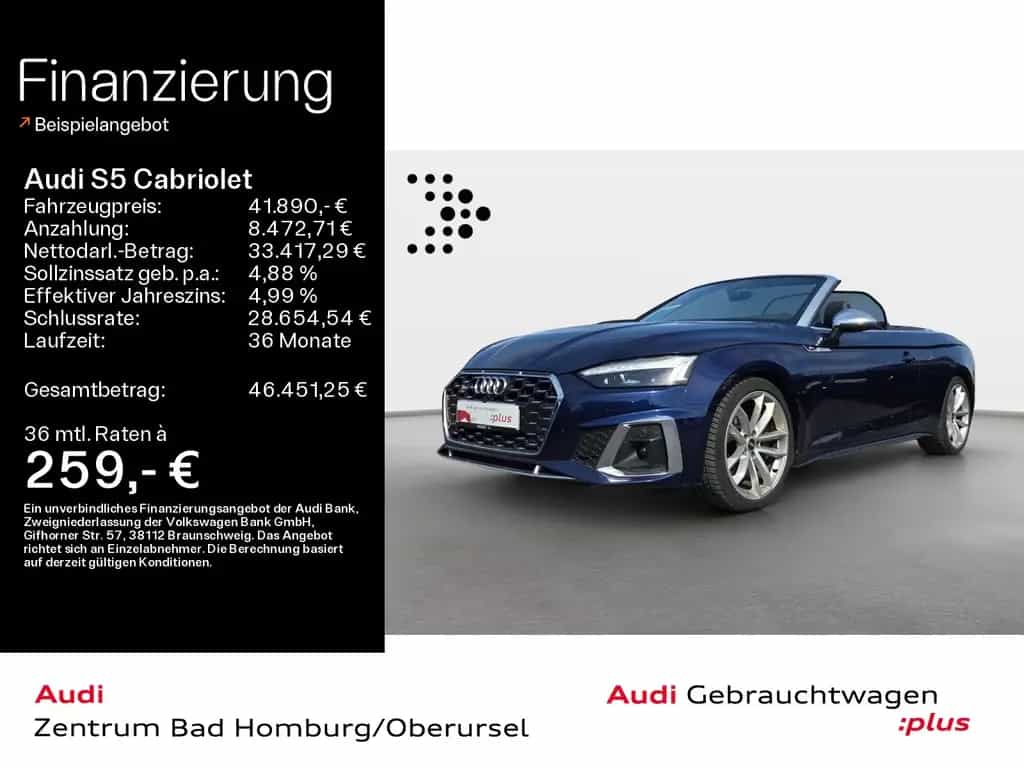 Audi S5 Cabriolet Cabrio TFSI quattro*Navi*Matrix*Alu 03/2023-photo-0