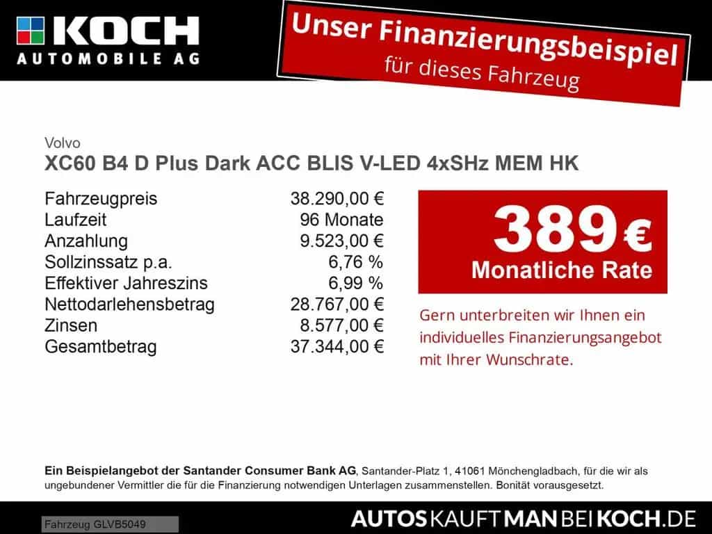 Volvo XC60 B4 D Plus Dark ACC BLIS V-LED 4xSHz MEM HK 02/2024-photo-1