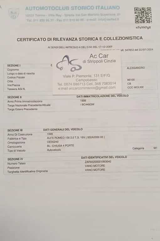 Alfa Romeo 156 2.0i 16V Twin Spark cat 03/1999-photo-14