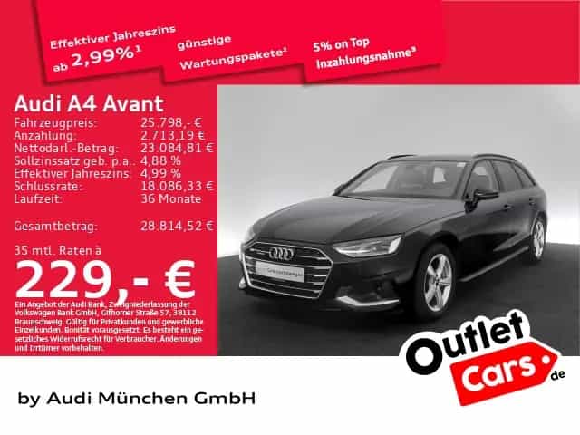 Audi A4 Avant 45 TFSI qu. S tronic advanced StdHzg/AH 12/2022-photo-0