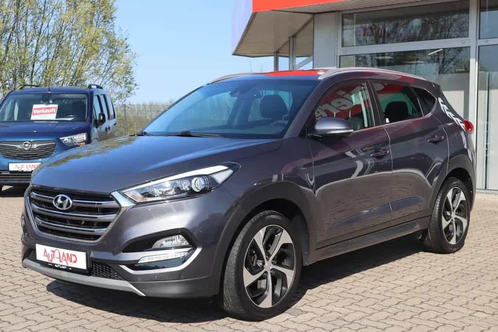 Hyundai TUCSON 1.6 T-GDI 4WD AWD Navi AHK Kamera Leder 05/2017-photo-1