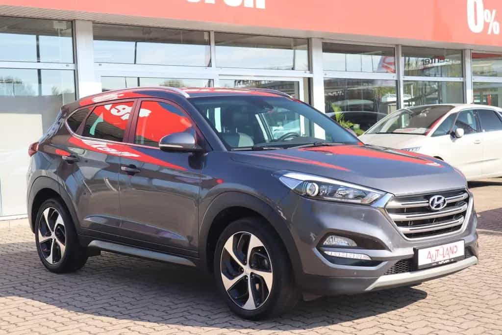 Hyundai TUCSON 1.6 T-GDI 4WD AWD Navi AHK Kamera Leder 05/2017-photo-5
