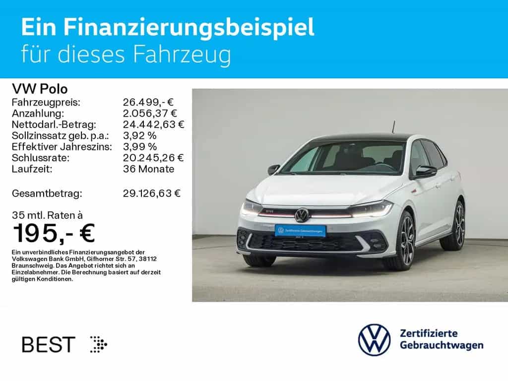 Volkswagen Polo 2.0 TSI DSG GTI*IQ.LIGHT*PANO*KAMERA*PDC*SH 02/2024-photo-1