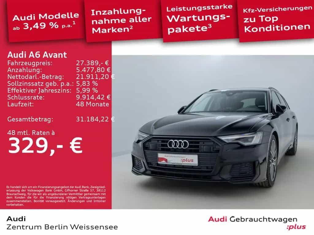 Audi A6 Avant 40 TDI S-TRO*S-LINE*RFK*STAND*ACC*B&O** 01/2021-photo-1