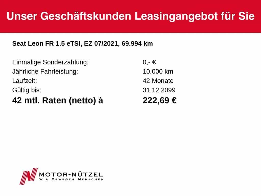 Seat Leon ST 1.5 eTSI DSG FR LED+NAVI+APP+SHZ+RFK+GRA 07/2021-photo-21