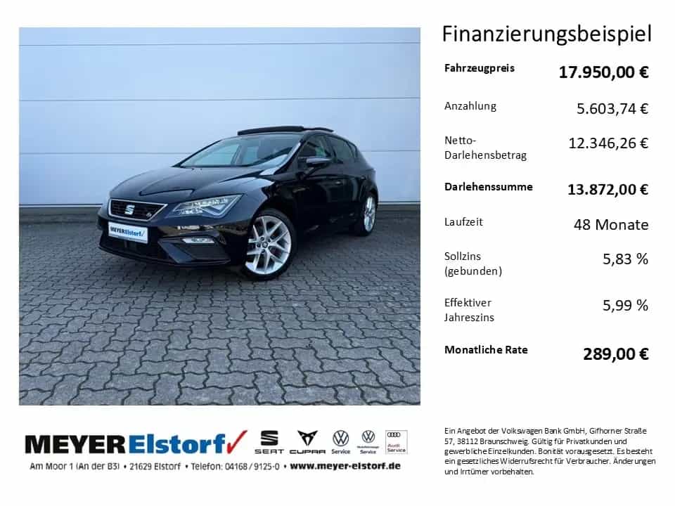 Seat Leon FR 1.8 TSI DSG Leder LED Panor Navi ACC 08/2018-photo-0