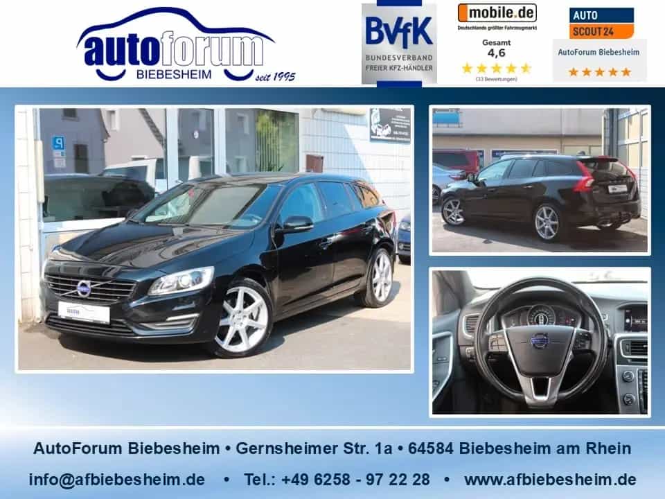 Volvo V60 2.4 D4 Kombi Linje Svart AWD Xenon*Stndh*AHK 01/2018-photo-0