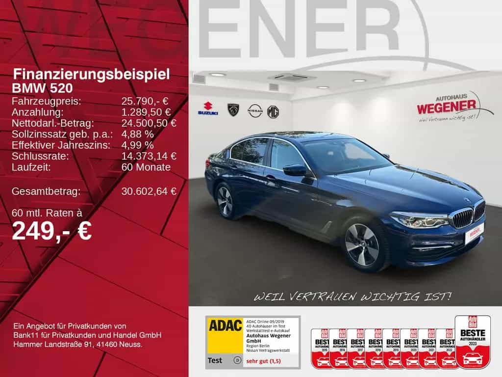 BMW 520 d LIM LUXURY LED NAVI PANO KAM SHZ STHZ LHZ 11/2019-photo-1