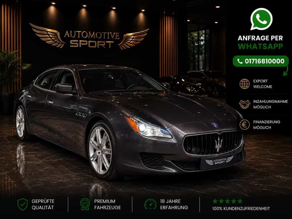 Maserati Quattroporte S Grau/Cognac 1J.GARANTIE!! 06/2015-photo-0