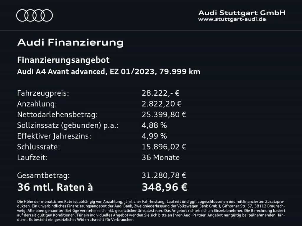 Audi A4 Avant 35 TFSI advanced S line Keyless CarPlay 01/2023-photo-1