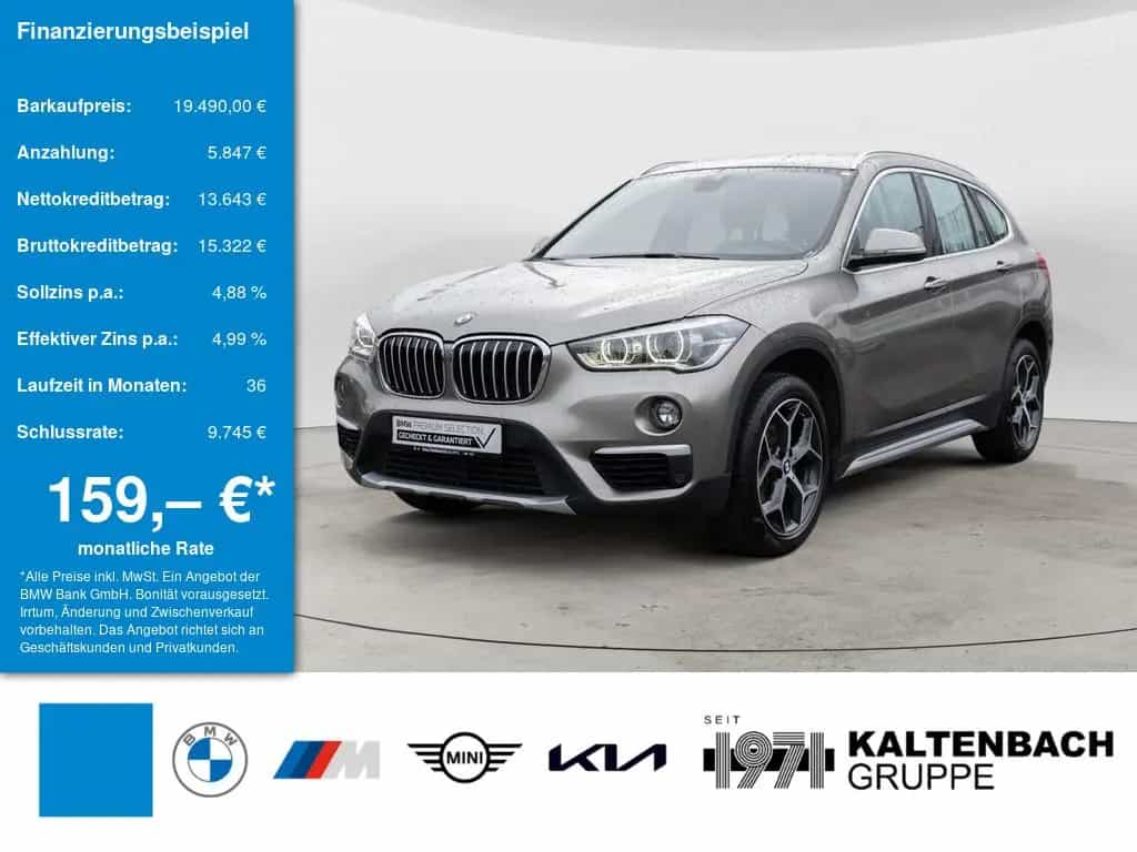 BMW X1 sDrive 18i X-Line LED NAVI SHZ PDC KLIMA 12/2018-photo-0