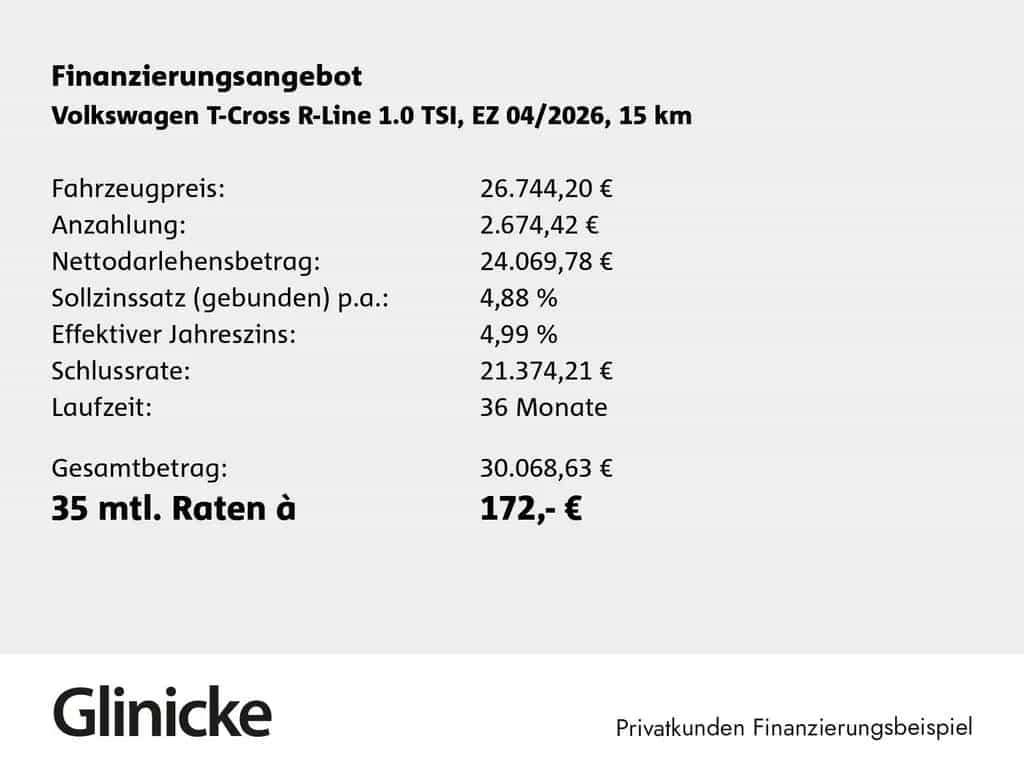 Volkswagen T-Cross R-Line 1.0 TSI (116 PS) DSG | IQ. 04/2026-photo-1