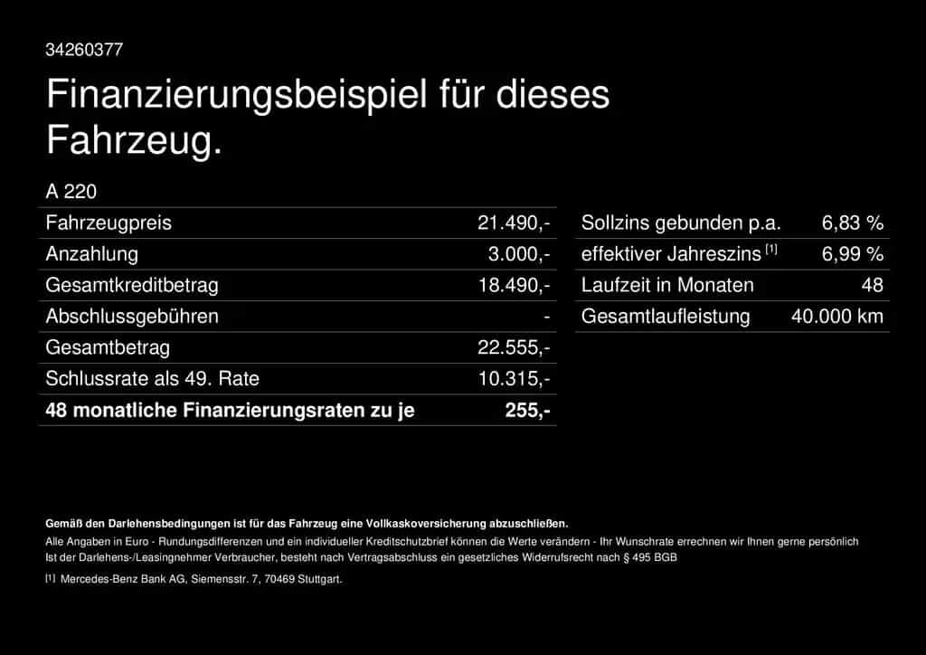 Mercedes-Benz A-Class 220 Progressive Business Tempomat Sitzhzg. LED 11/2018-photo-1
