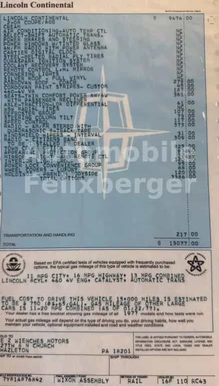 Lincoln Town Car Coupe 1 of 144 with only 35´000miles 07/1977-photo-20