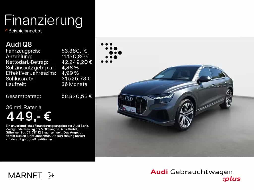 Audi Q8 SUV 55 TFSI quattro*S line*AHK*Tour*HD Matrix 09/2022-photo-0