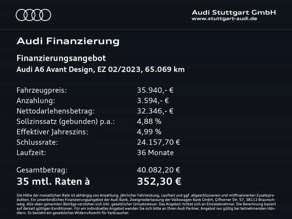 Audi A6 Avant 40 TDI CarPlay Keyless Pano Kamera LED 02/2023-photo-1