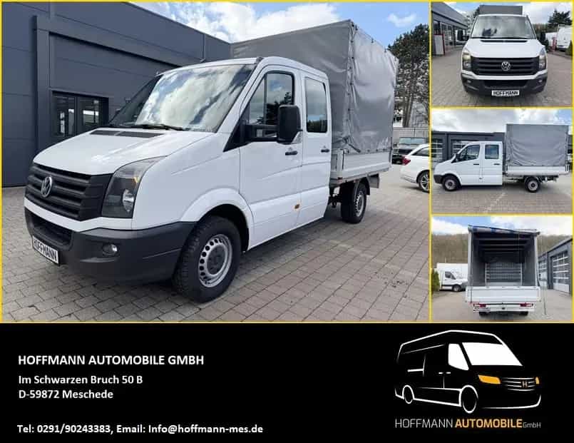 Volkswagen Crafter Pritsche Plane 35 mittel DoKa *AHK 3,5 T 10/2018-photo-0