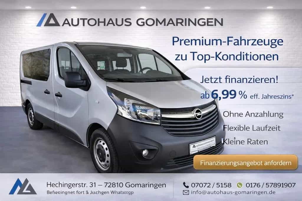 Opel Vivaro B Combi L1H1*Klima*9-Sitze*AHK*SCHECKHEFT 08/2018-photo-0