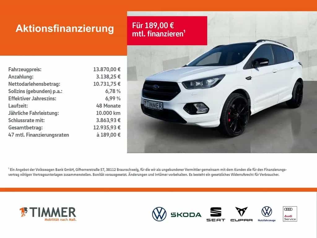 Ford Kuga ST-Line 1,5 110KW (150PS) Automatik*NAVI*PA 10/2019-photo-1