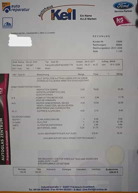 Audi A4 2.0 TFSI*Unfallfrei*1.Hand* 01/2017-photo-26