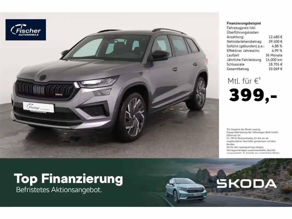 Skoda Kodiaq 2.0 TSI RS 4x4 DSG 7-Sitz/AHK/Pano/Canton 07/2022-photo-0