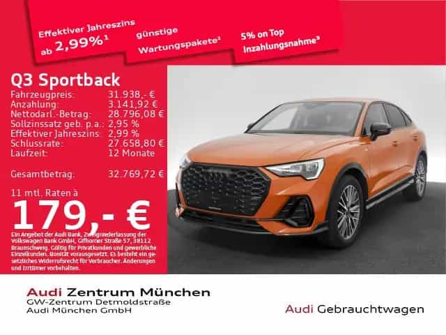 Audi Q3 Sportback 35 TFSI S tronic S line AHK/Virtual 03/2023-photo-0