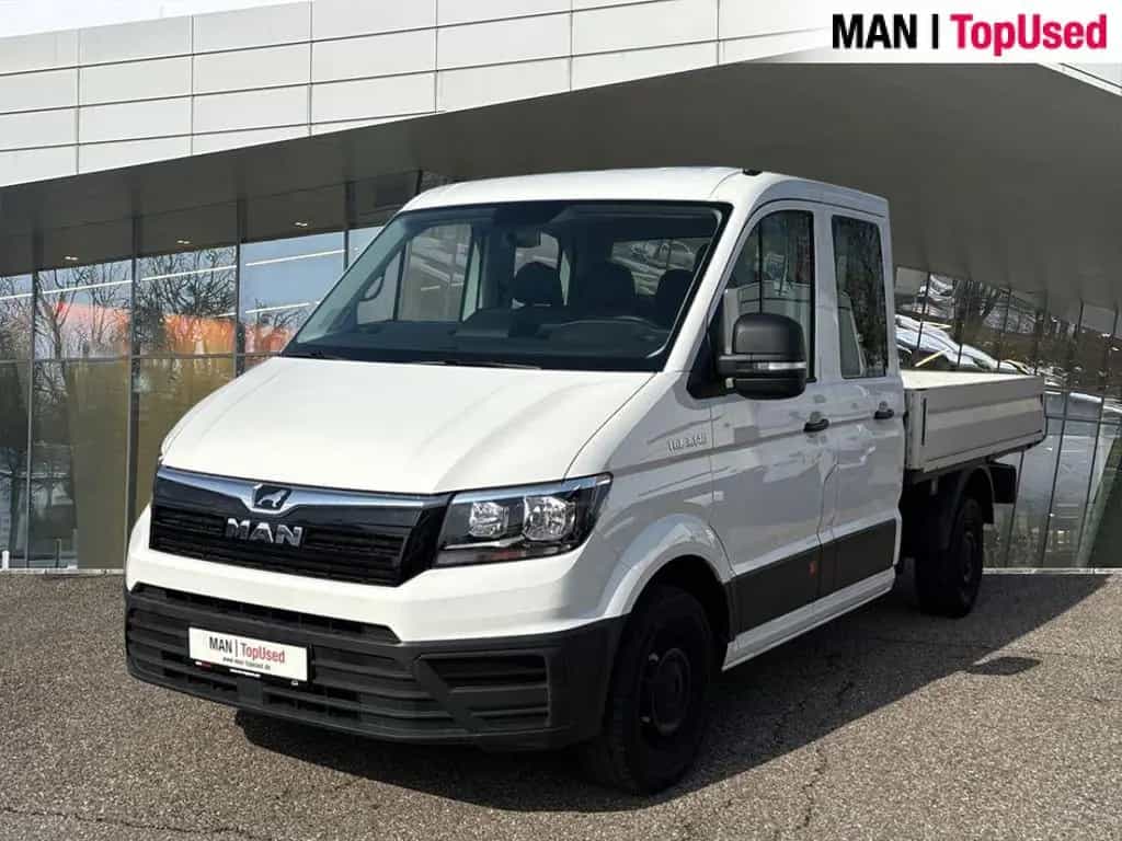 MAN TGE 3.140 4X2-DOKA-KLIMA-AHK-PRITSCHE-7SITZER 08/2021-photo-0