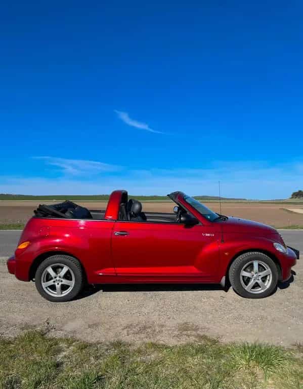 Chrysler PT Cruiser Cabrio in rot Automatik 10/2005-photo-3