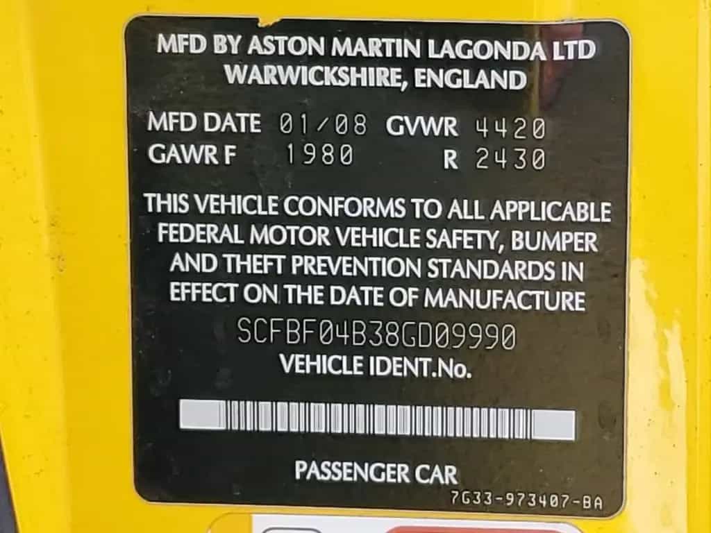 Aston Martin V8 Vantage cabrio Yellow racing 05/2008-photo-8