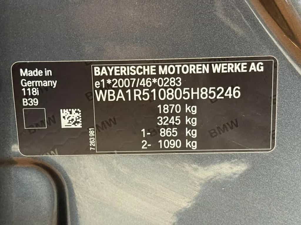 BMW 1 Series 118 1 Limousine 5-trg. 118 i /52TKM/SHZ/MFL/Klim 12/2017-photo-26