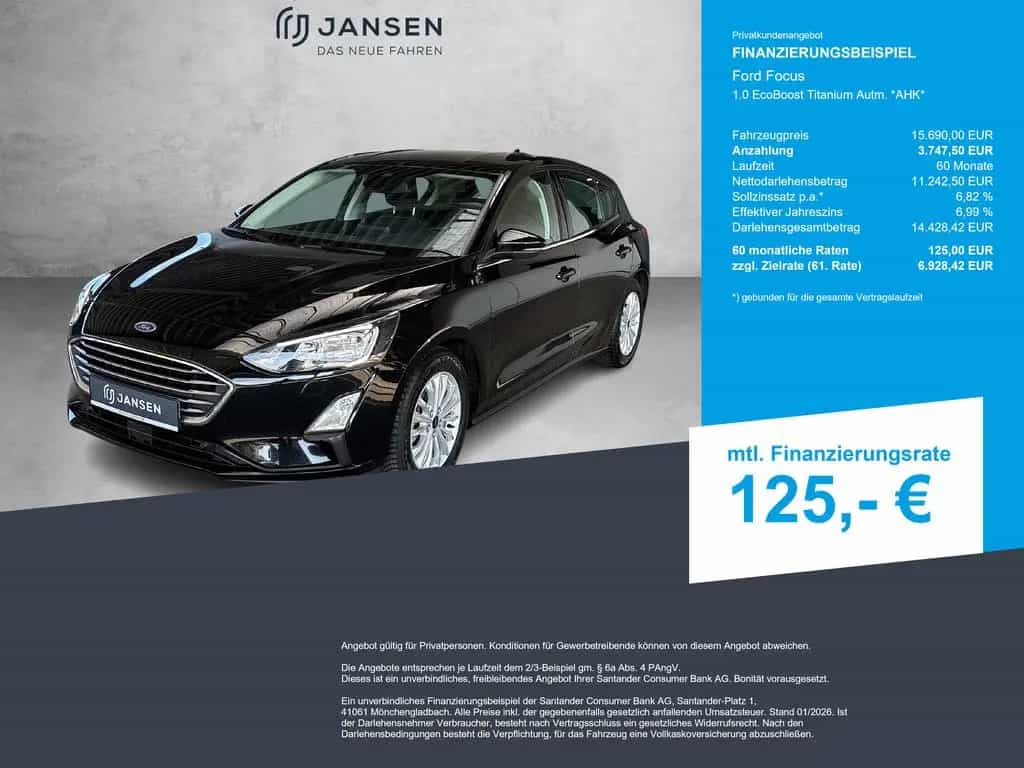 Ford Focus 1.0 EcoBoost Titanium Autm. *AHK* 12/2020-photo-0