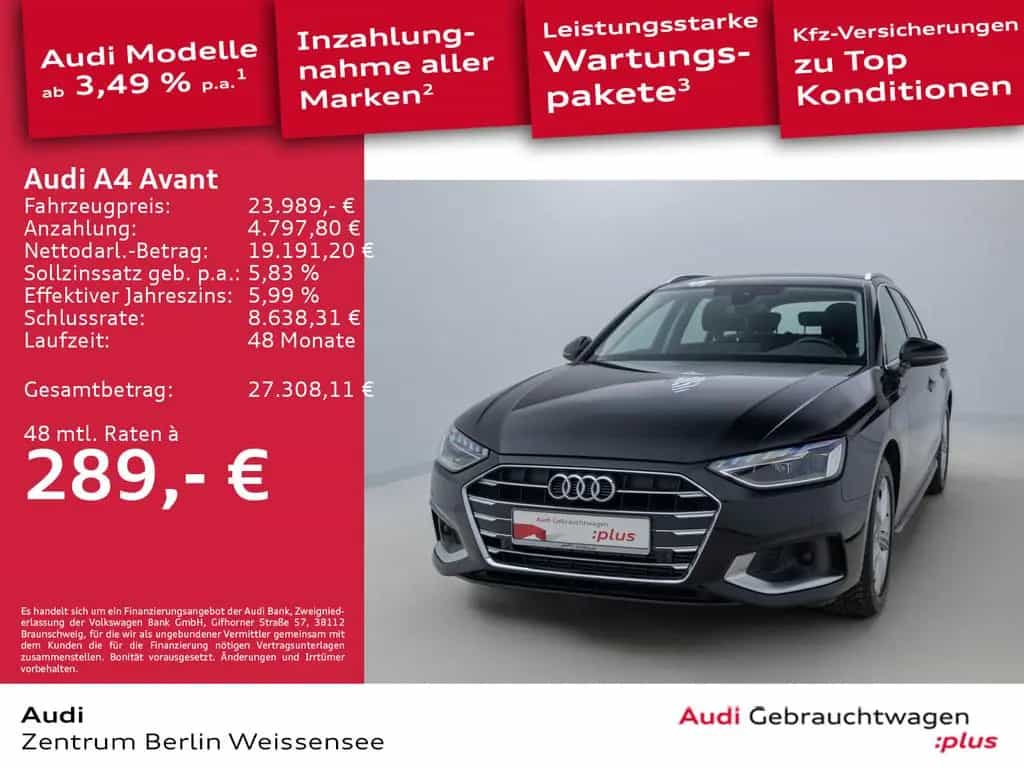 Audi A4 Avant 35 TFSI S-TRO*GJR*LED*NAVI*RFK*SIDE** 04/2023-photo-1