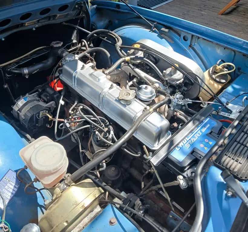 Triumph TR6 in seltener Original-TR6-Farbe french blue 07/1975-photo-11