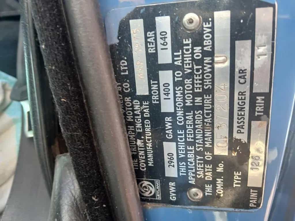 Triumph TR6 in seltener Original-TR6-Farbe french blue 07/1975-photo-15