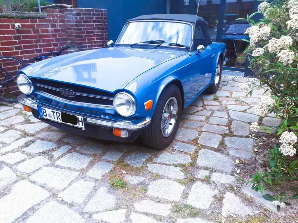 Triumph TR6 in seltener Original-TR6-Farbe french blue 07/1975-photo-7