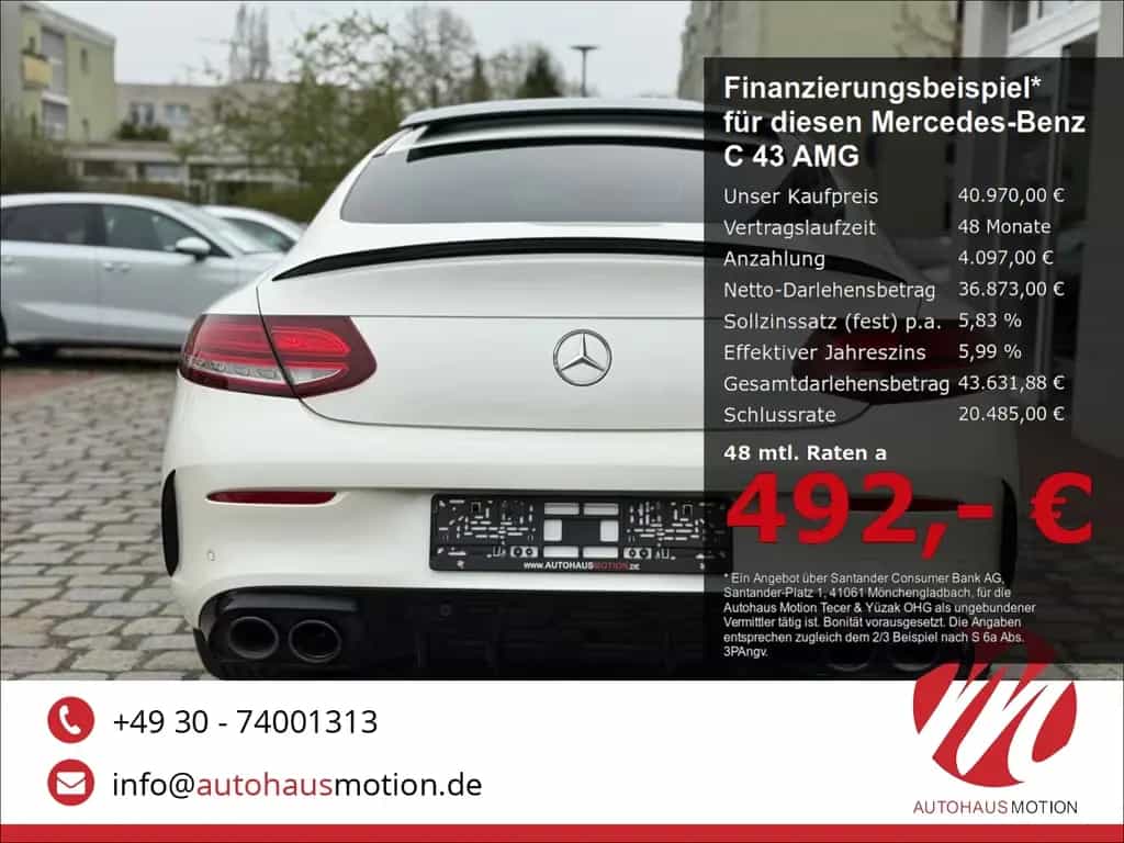 Mercedes-Benz C-Class 43 AMG Coupe 4M Perf. Sportabgasanlage Pano Na 09/2019-photo-4