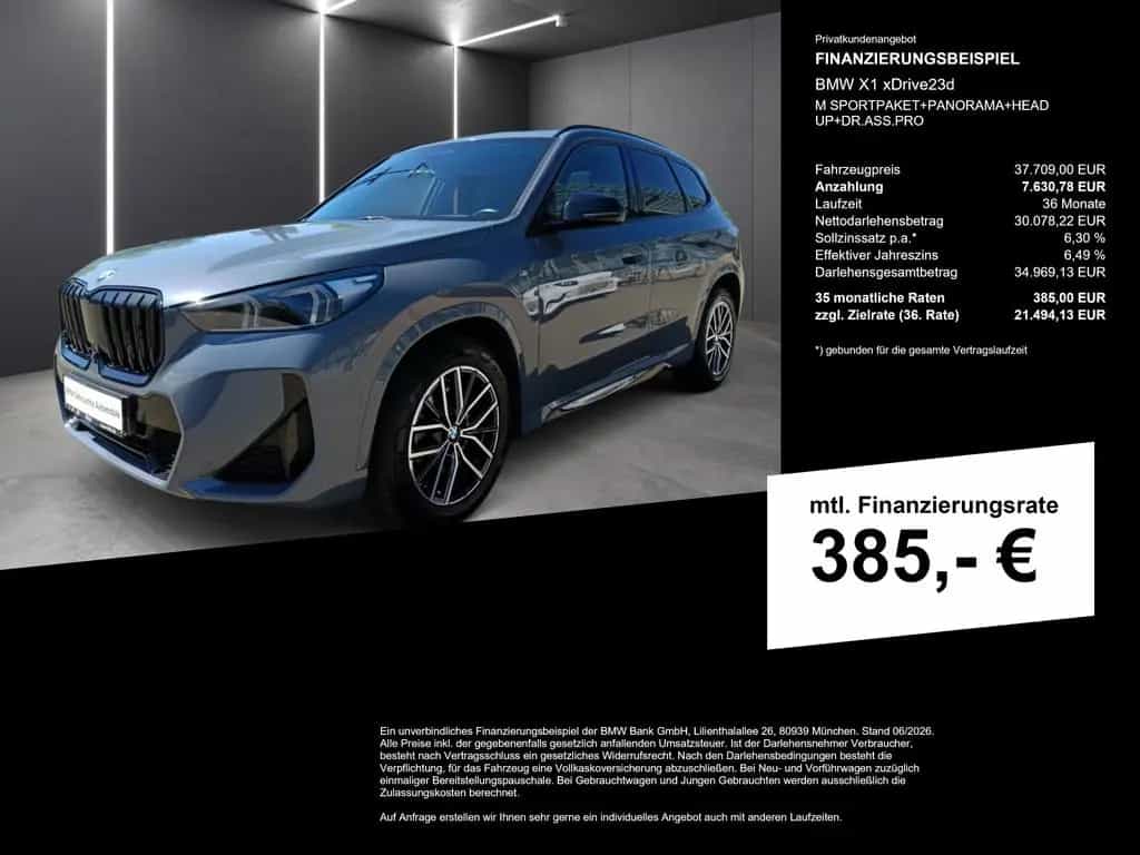 BMW X1 xDrive23d M SPORTPAKET+PANORAMA+HEAD UP+DR.AS 03/2023-photo-1