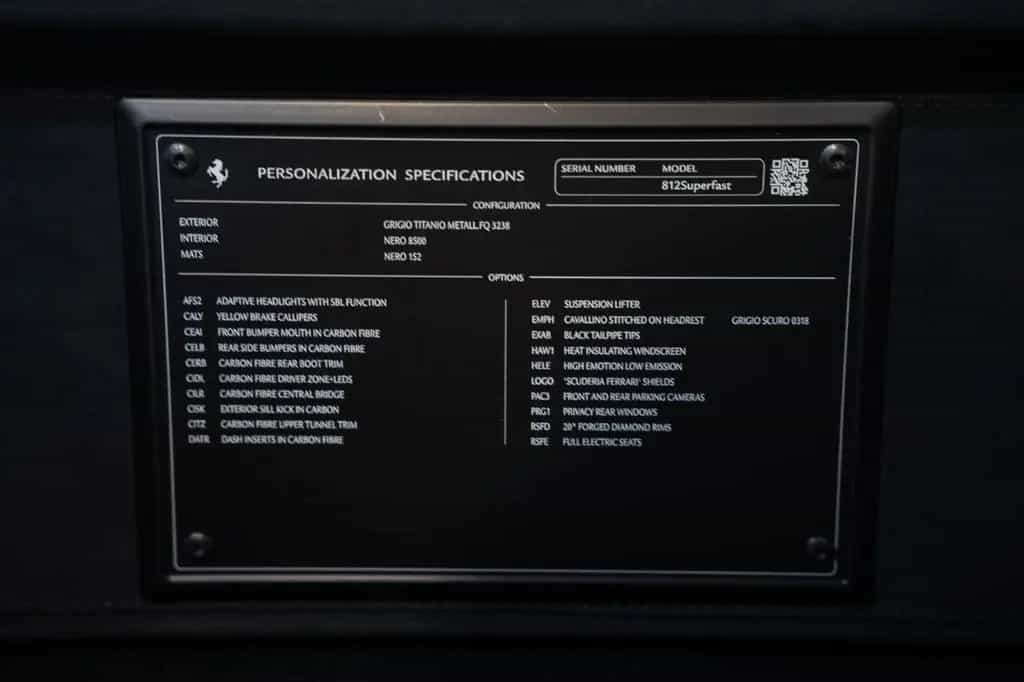 Ferrari 812 Superfast*Carbon+LED*Lift*Carbon*Camera 03/2018-photo-23