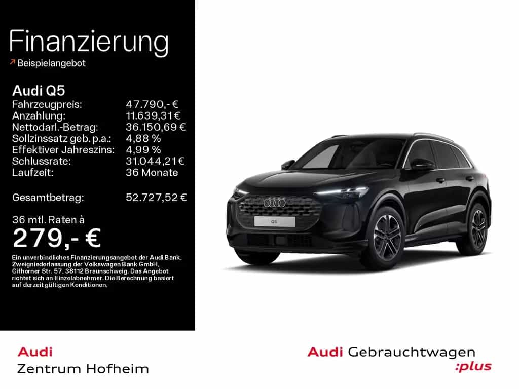 Audi Q5 40 TFSI S tro*LED+*Virtual*Navi+*Kamera*ACC*A 09/2025-photo-0