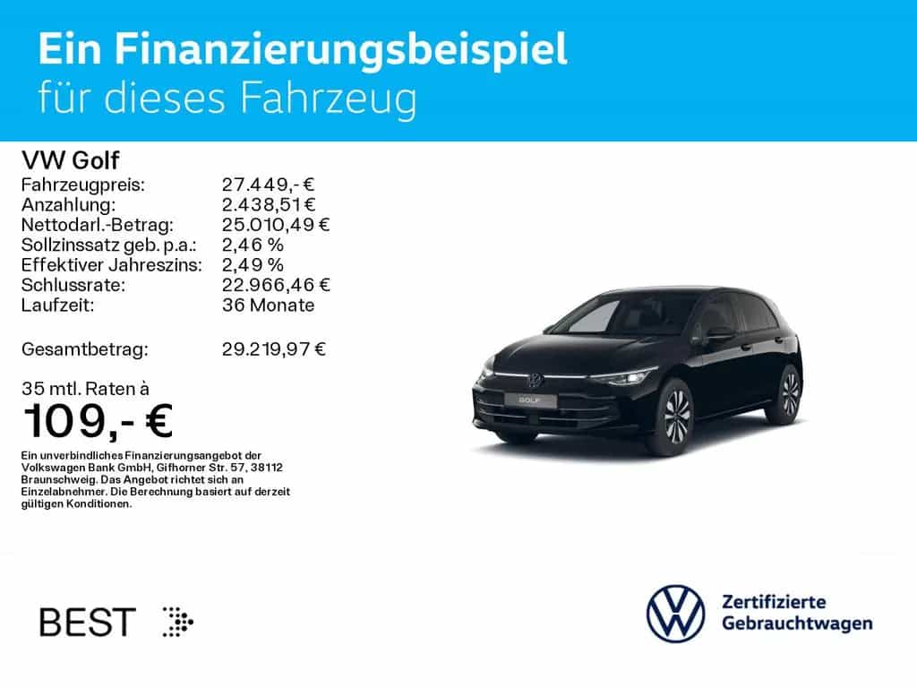 Volkswagen Golf VIII 1.5 eTSI DSG GOAL*LED*AHK*KAMERA*PDC*S 07/2025-photo-1